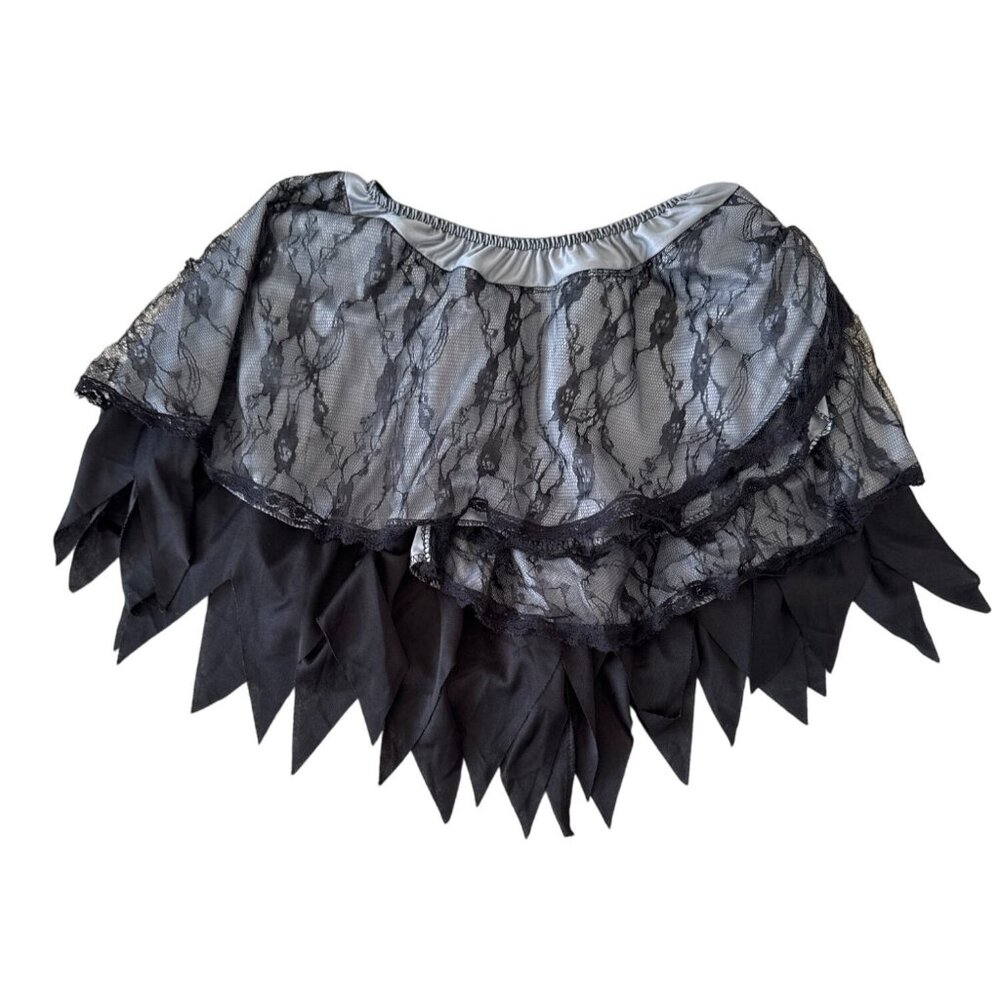 Black Lace & Fabric One Size Cape By Rubies